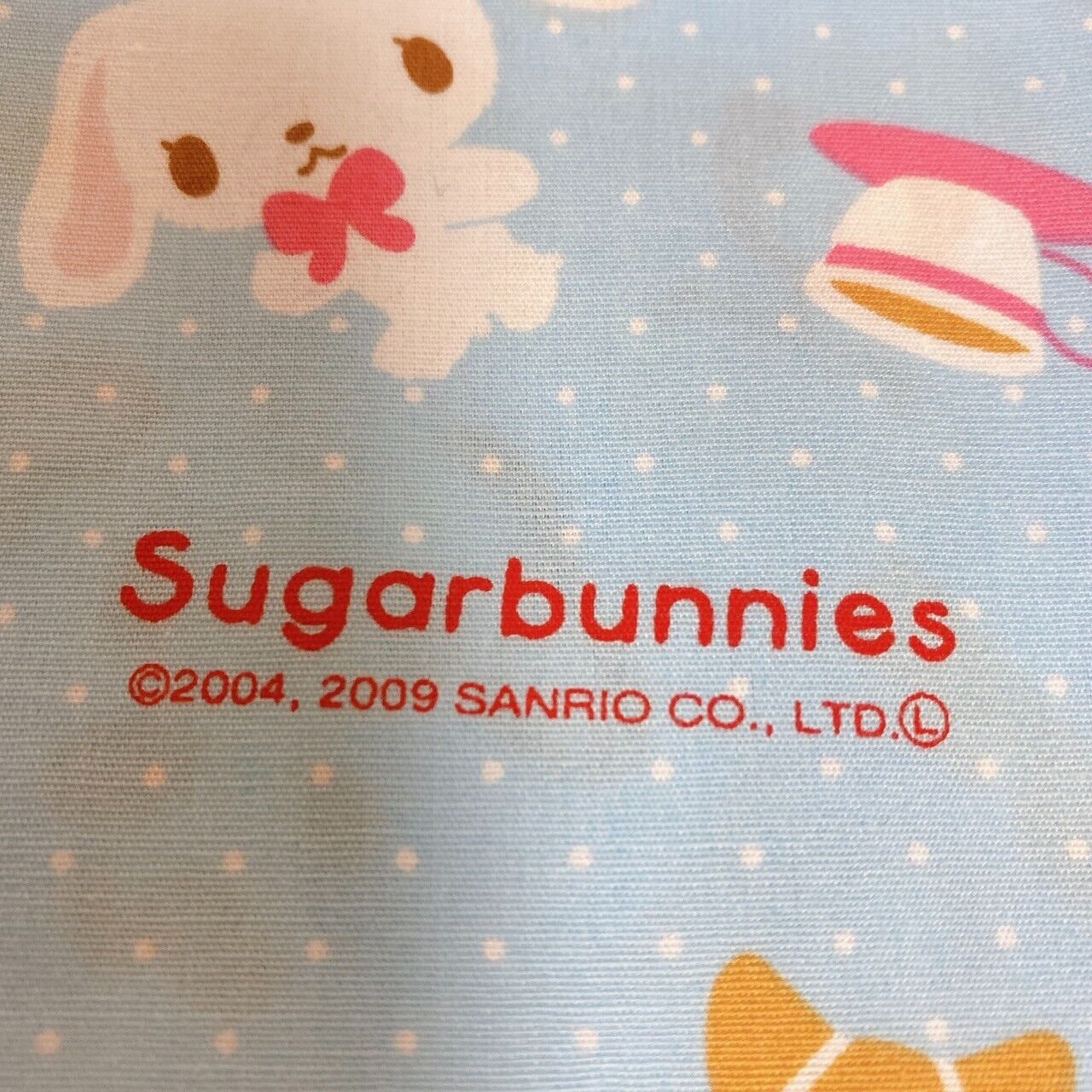 Sanrio Sugar Bunnies Printed Cotton Flannel Cloth Set 2 Shirousa Kurousa Kawaii