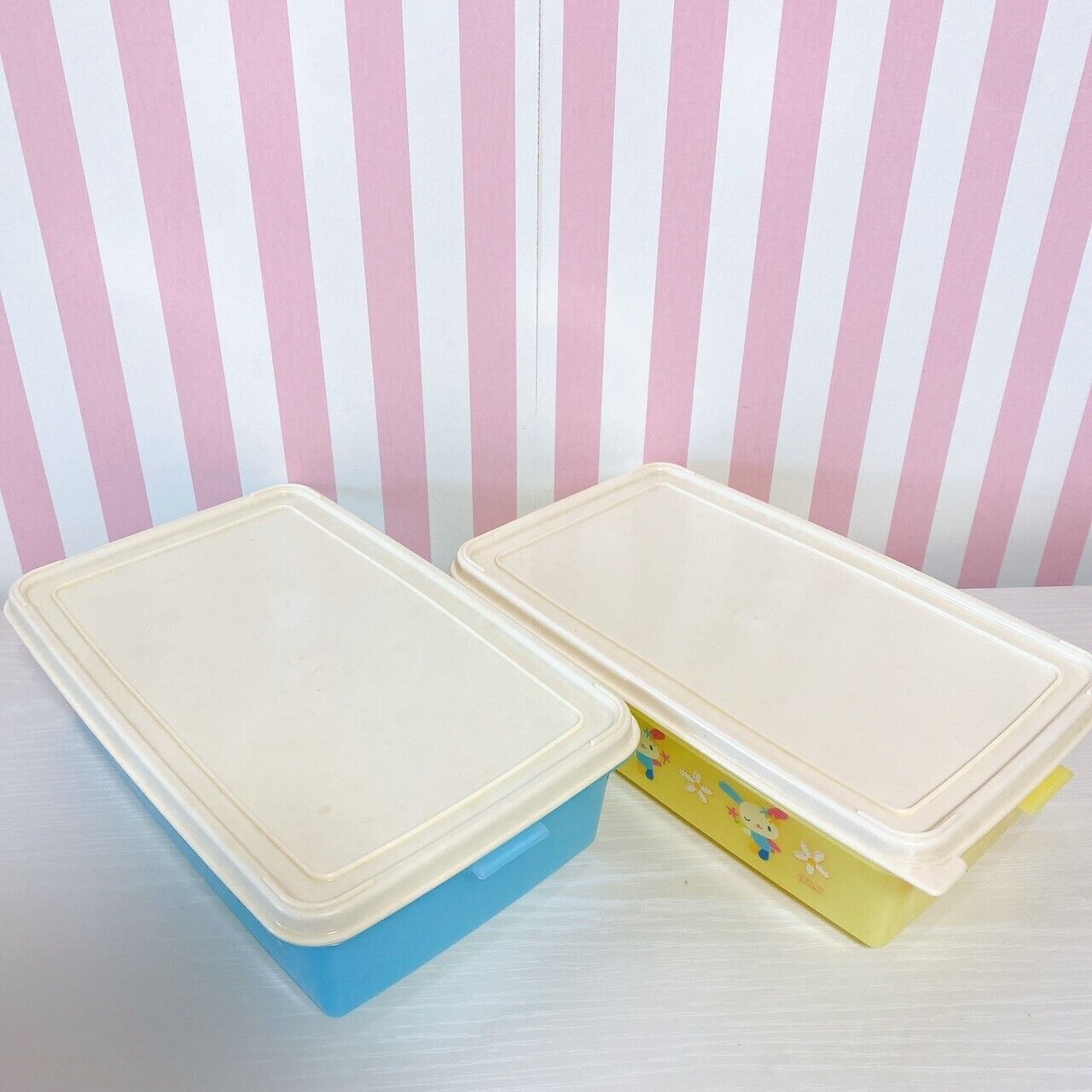 Sanrio Usahana Lunch Box Obento Bento Large 3 Tier Box Flowers Kawaii Character