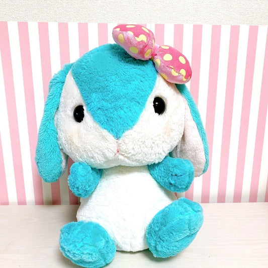 Poteusa Loppy Plush Soft Stuffed Toy Doll Fluffy Emerald Green Aquamarine Rare