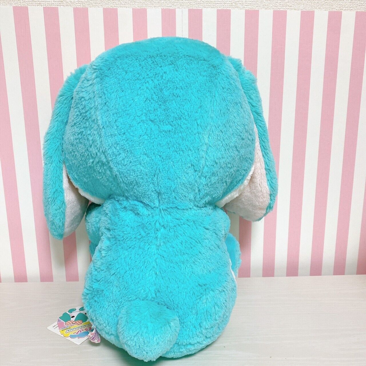 Poteusa Loppy Plush Soft Stuffed Toy Doll Fluffy Emerald Green Aquamarine Rare