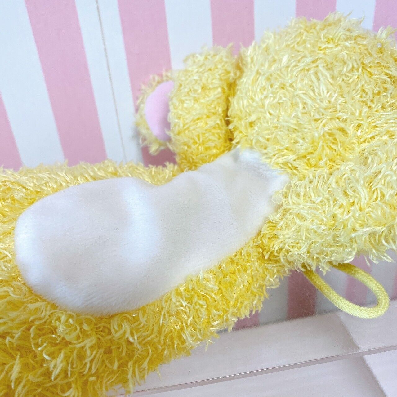 Sanrio Sugar Bunnies Hanausa Fluffy Pen Pouch Plush Stuffed Toy Yellow Kawaii