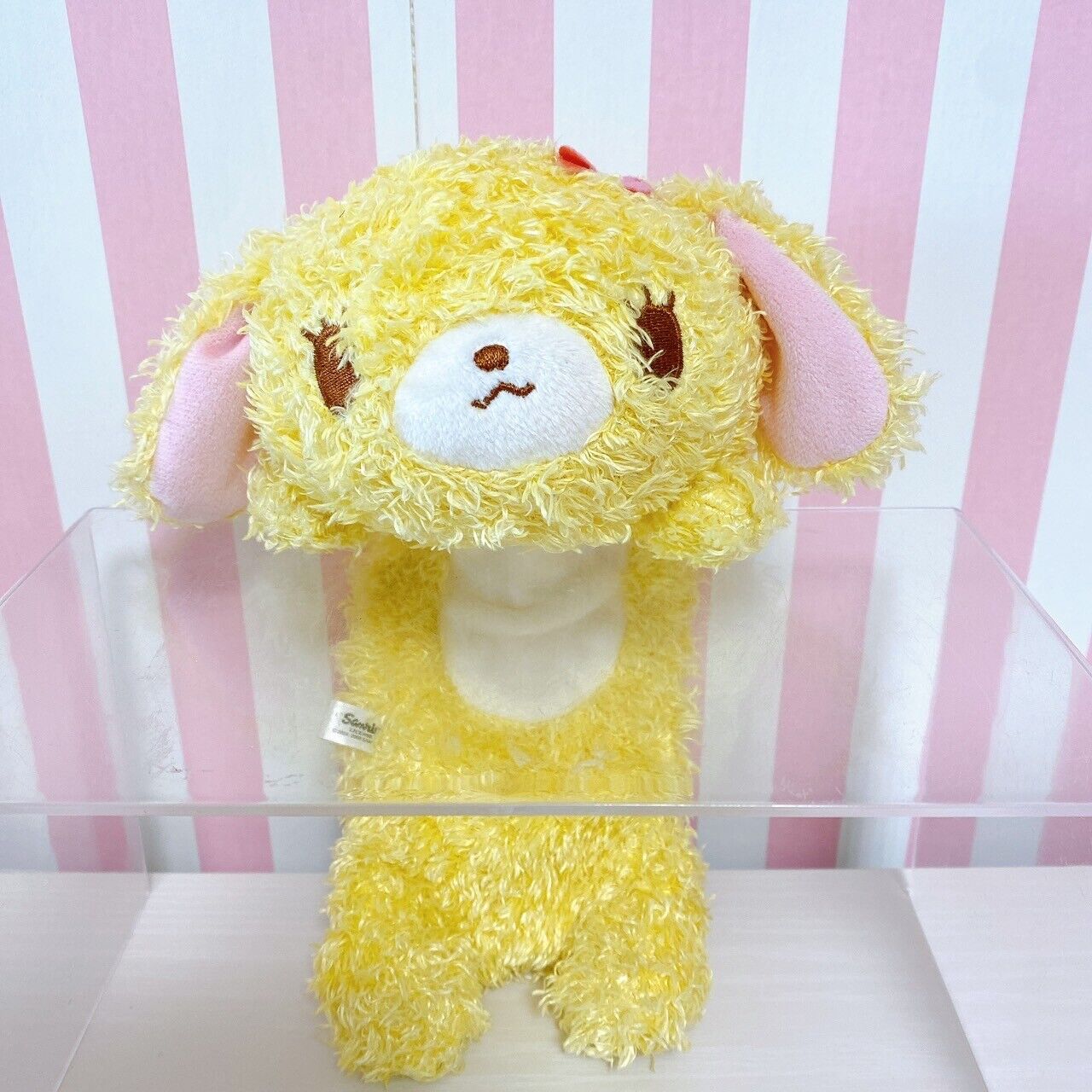 Sanrio Sugar Bunnies Hanausa Fluffy Pen Pouch Plush Stuffed Toy Yellow Kawaii