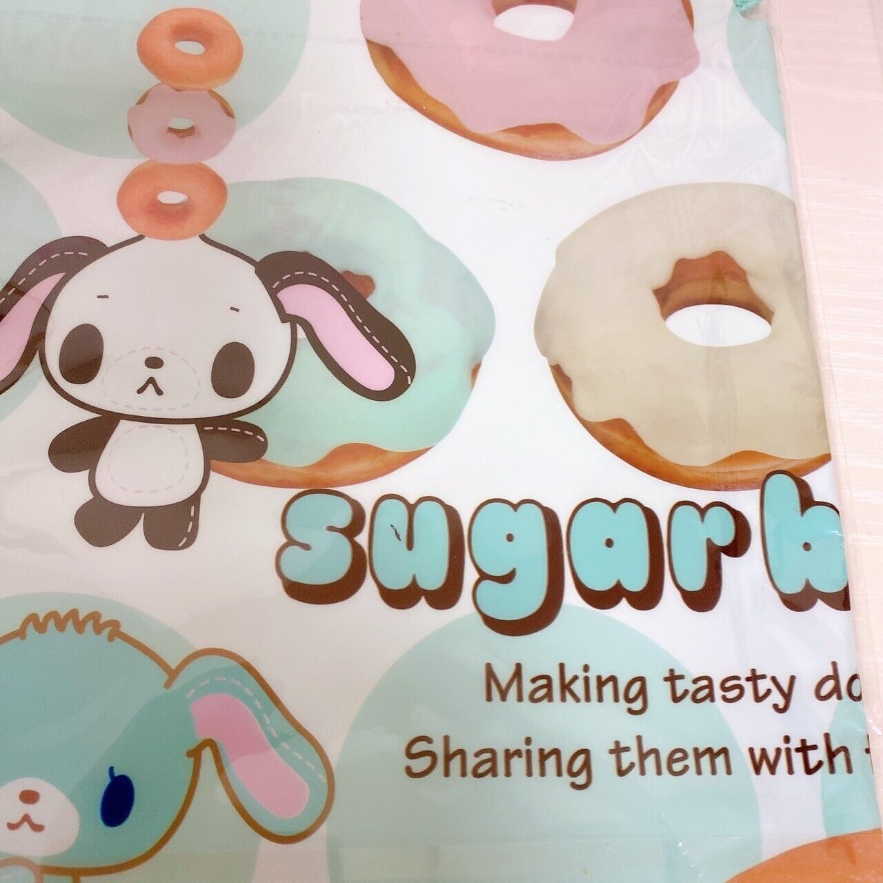 Sanrio Sugar Bunnies Plastic Bag Drawstring Donut Cookie 3 Set Kawaii Character