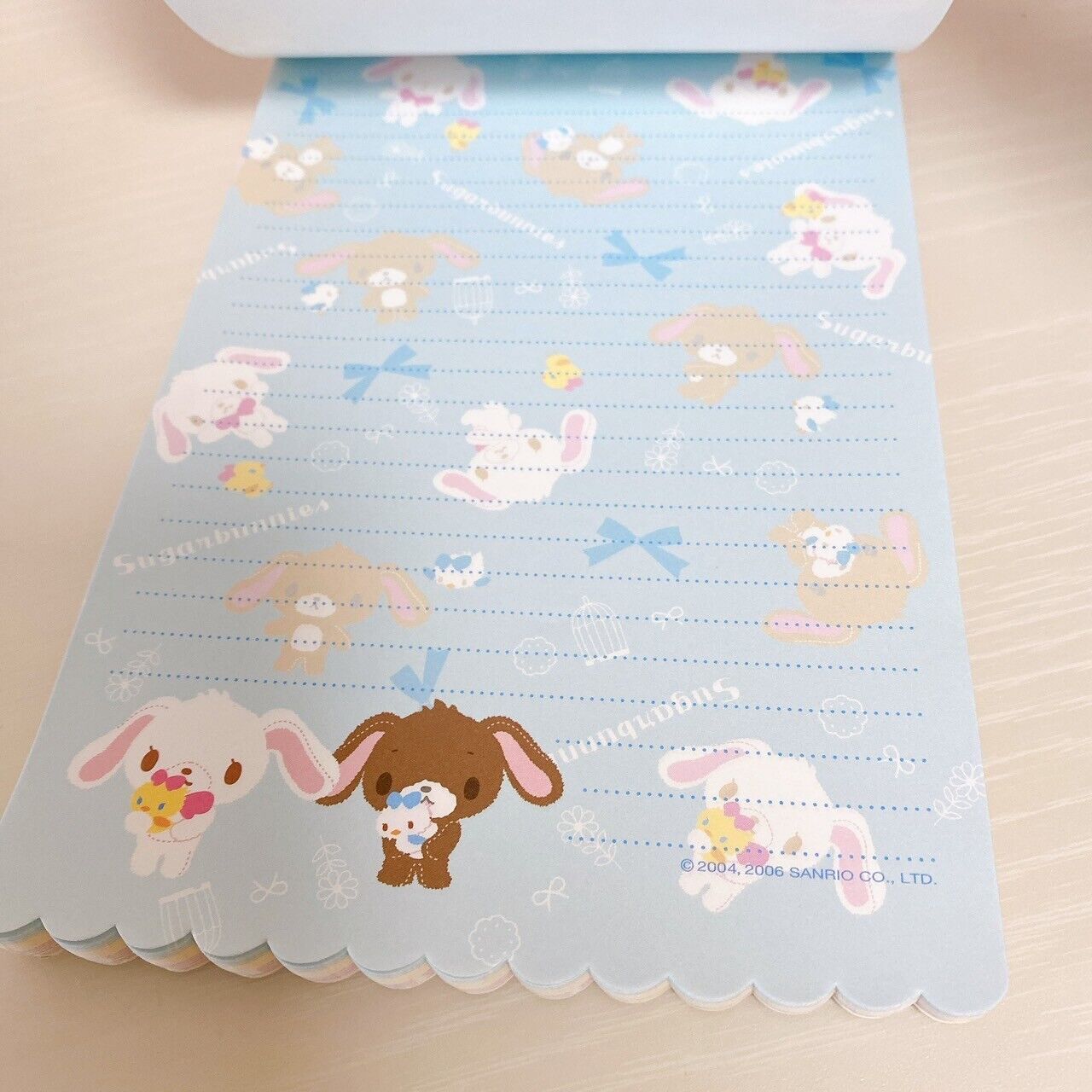 Sanrio Sugar Bunnies Notepad envelope pack live-action can case 3Set Kawaii Rare