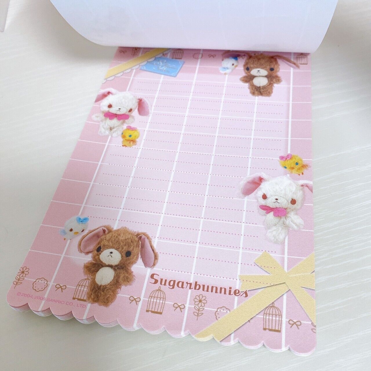 Sanrio Sugar Bunnies Notepad envelope pack live-action can case 3Set Kawaii Rare