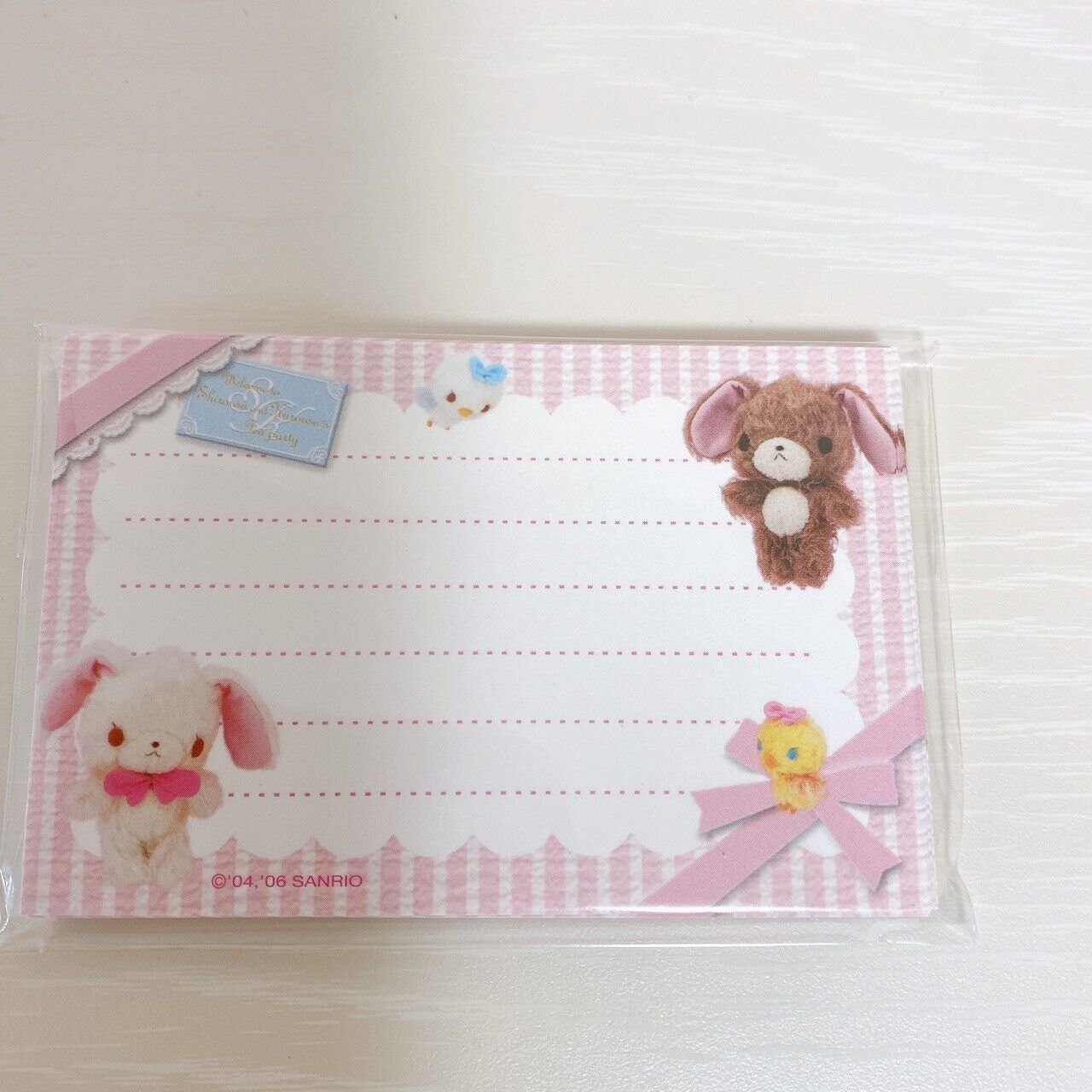 Sanrio Sugar Bunnies Notepad envelope pack live-action can case 3Set Kawaii Rare