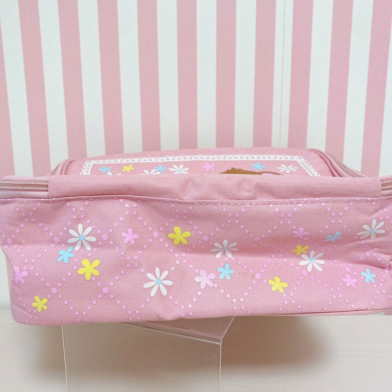 Sanrio Sugar Bunnies Storage Bag Square Pink Shirousa Kurousa Kawaii Cute Rare