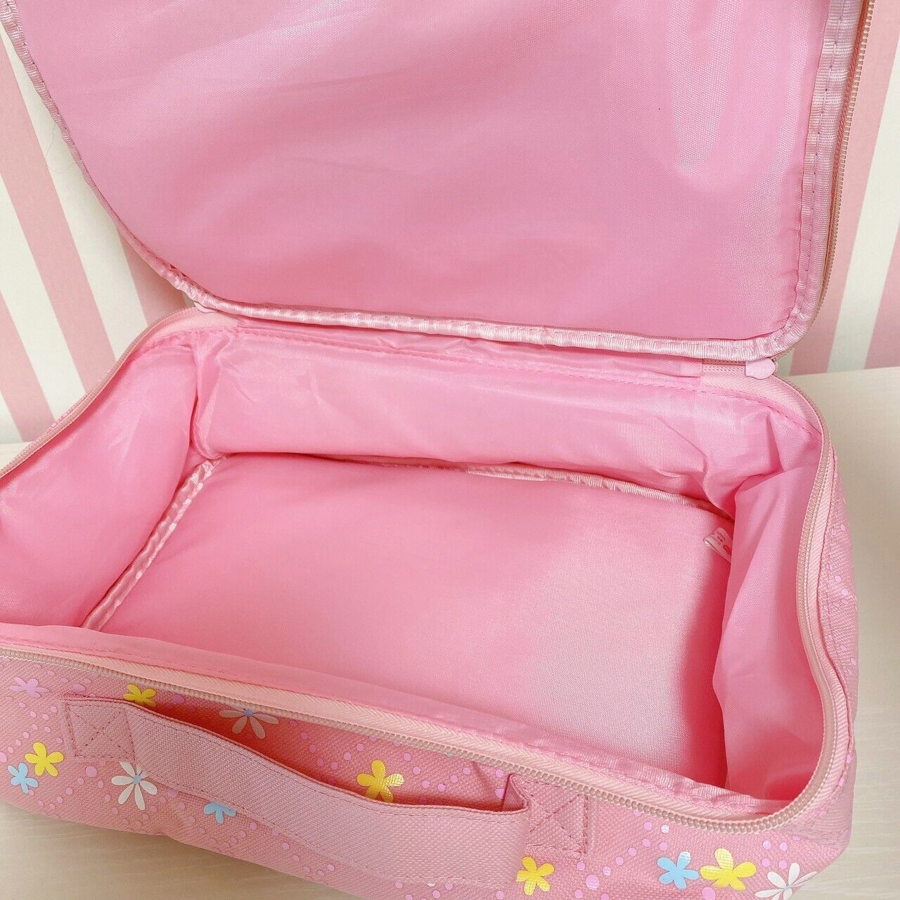 Sanrio Sugar Bunnies Storage Bag Square Pink Shirousa Kurousa Kawaii Cute Rare