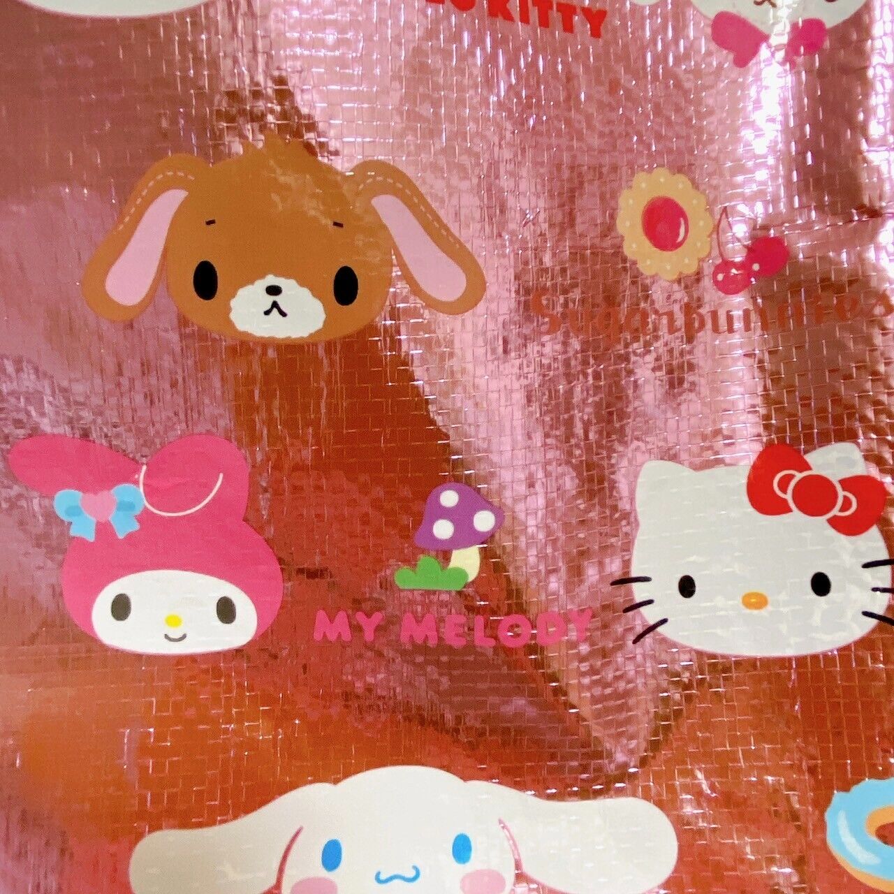 Sanrio Sugar Bunnies Aluminum Lucky Bag Pink Shirousa Kurousa Kitty My Melody