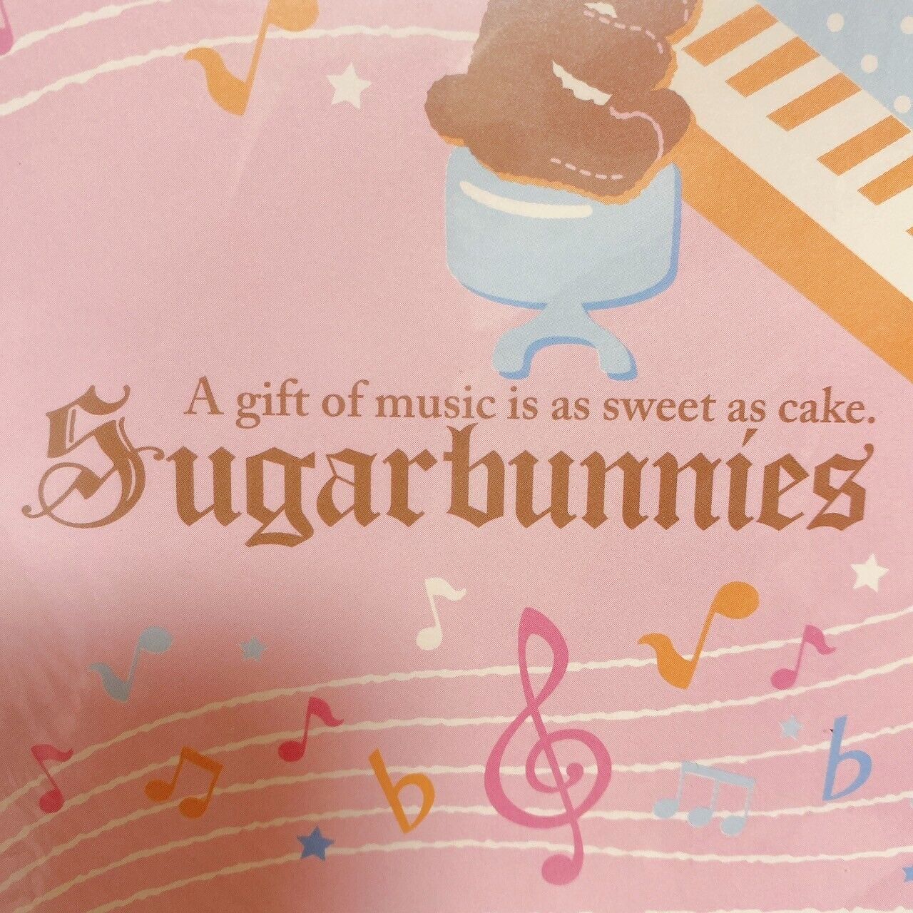 Sanrio Sugar Bunnies Calendar 2009 Pink Violin Piano Shirousa Kurousa Rabbit