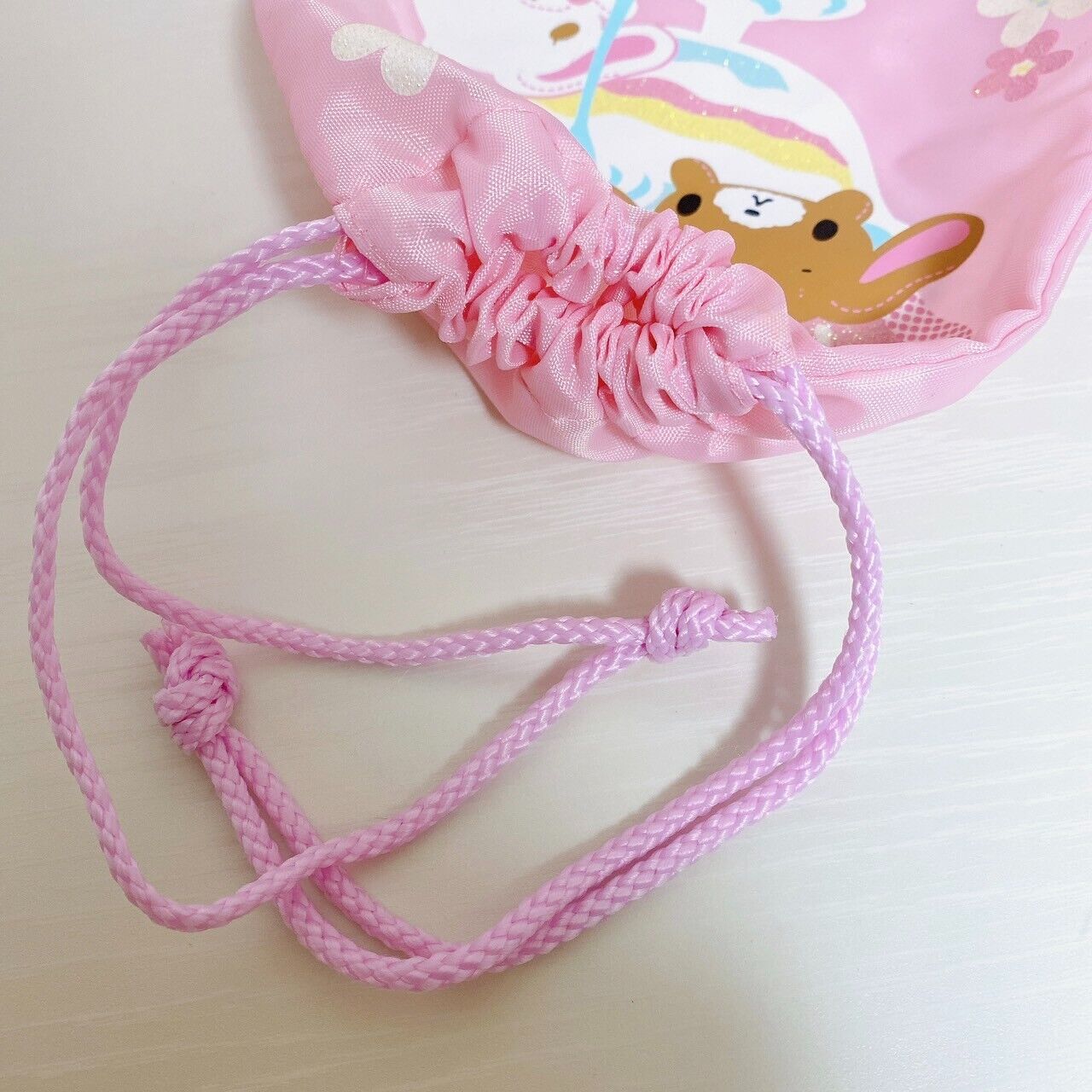 Sanrio Sugar Bunnies Bag Drawstring Pink 3 Set Small Cup Cake Kawaii Character