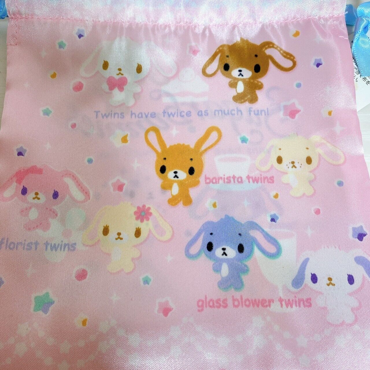 Sanrio Sugar Bunnies Bag Drawstring Pink 3 Set Small Cup Cake Kawaii Character