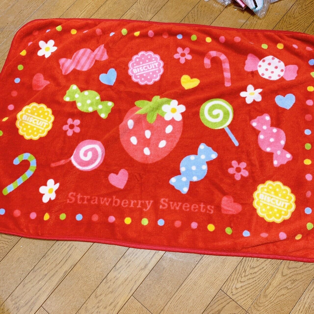 Mother Garden Mothergarden Strawberry Red Blanket Sweets Pattern Kawaii Rare