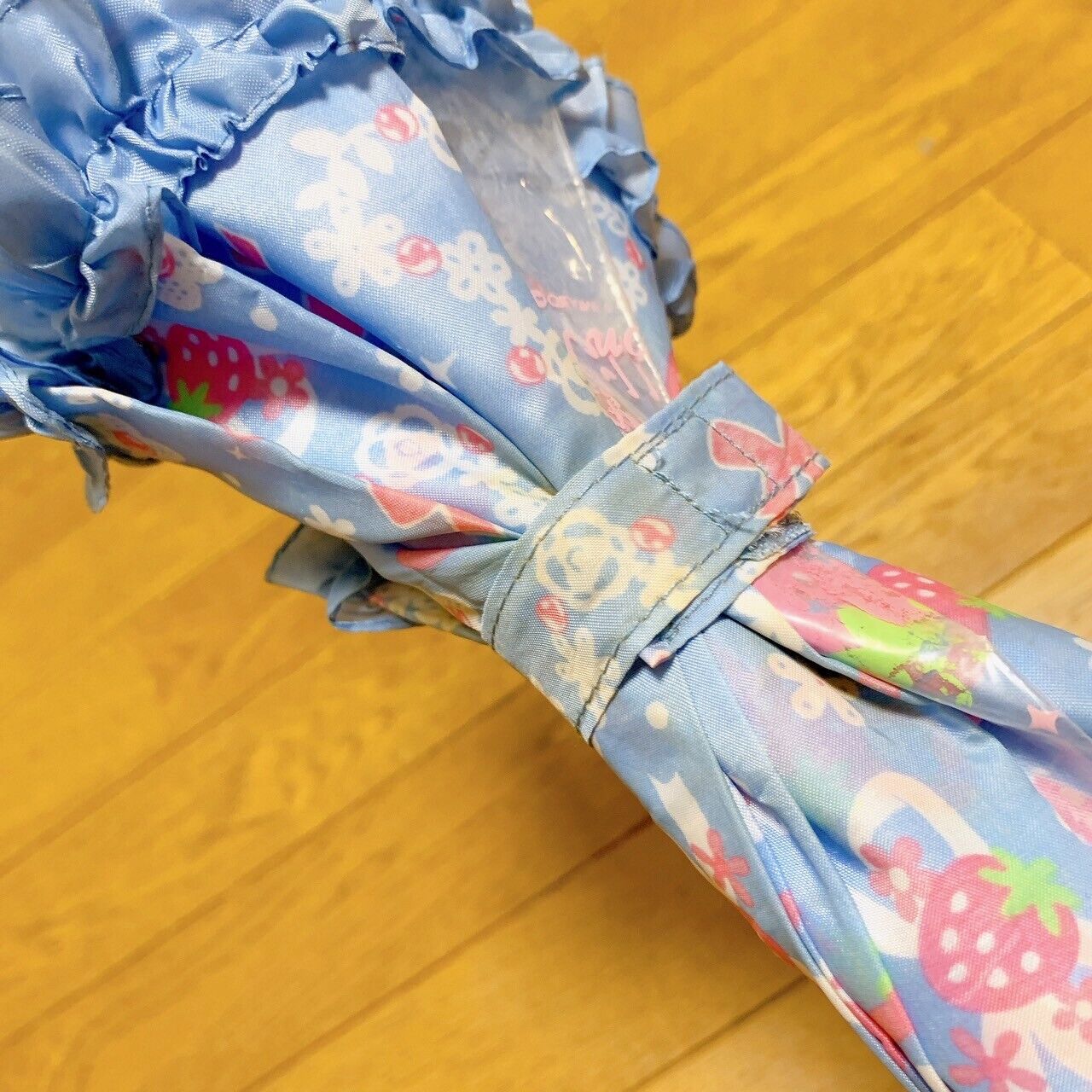 Mother Garden Umbrella Blue Strawberry Frill Flower Heart Ribbon Kawaii Rare