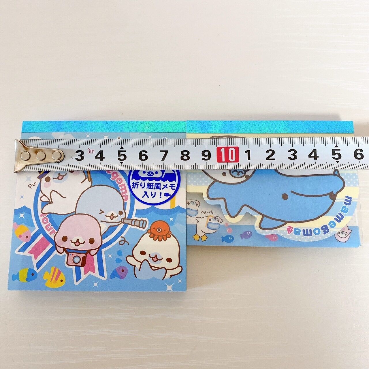 San-X Mamegoma Memo Pad Set 2 Notepad Stationery Sea Animals Blue Kawaii Rare