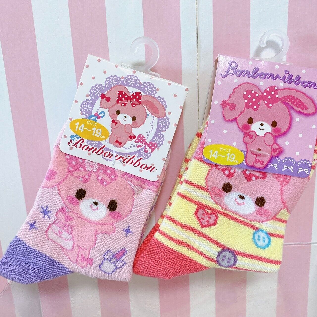 Sanrio Character Socks Set 7 Usahana Charmmy Kitty Tenorikuma Bonbon Ribbon Rare