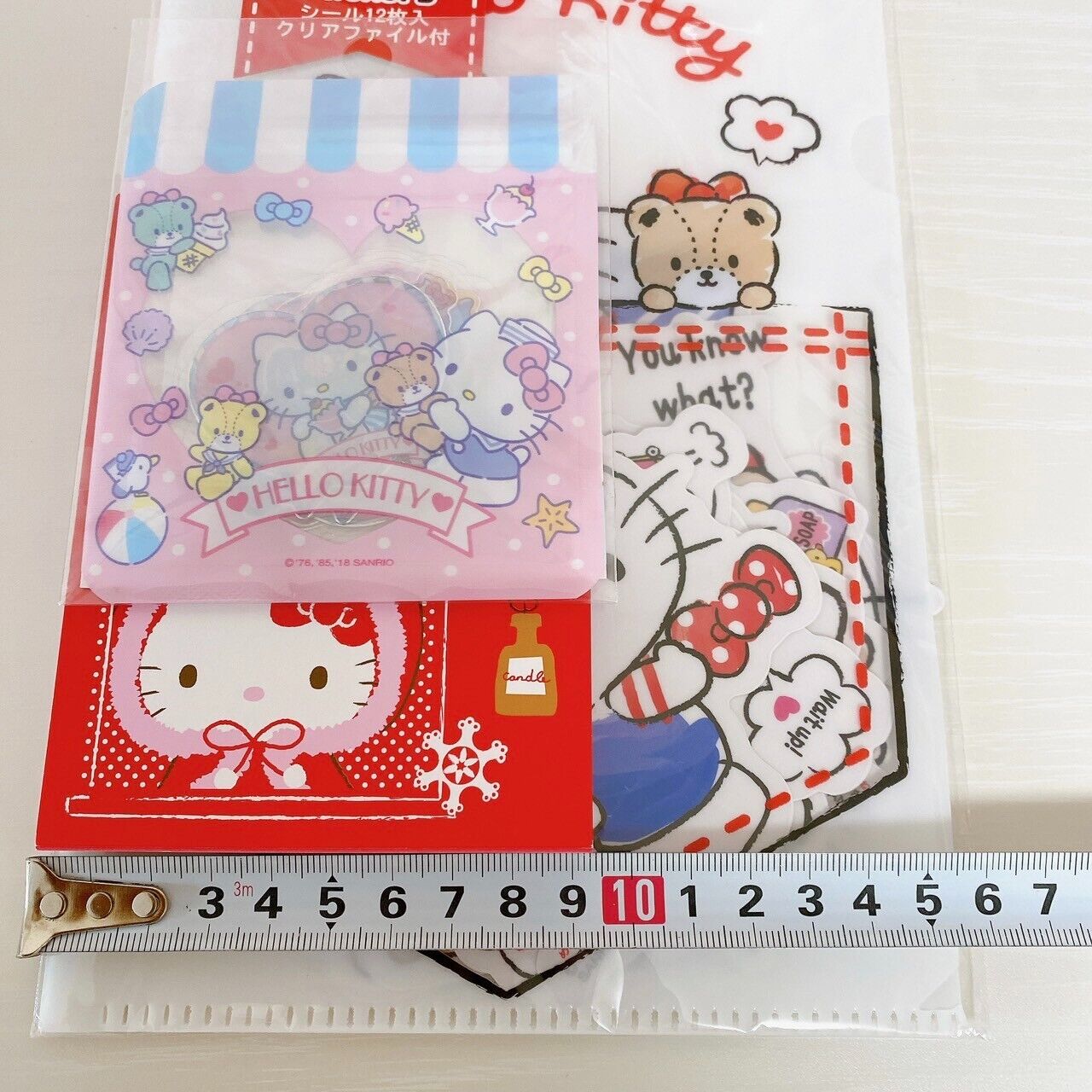 Sanrio Hello Kitty Sticker Memo Pad Notepad Mini Umbrella Set Stationery Pink