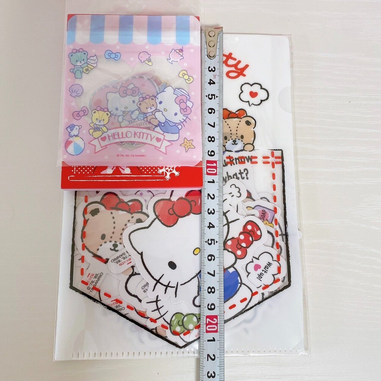 Sanrio Hello Kitty Sticker Memo Pad Notepad Mini Umbrella Set Stationery Pink