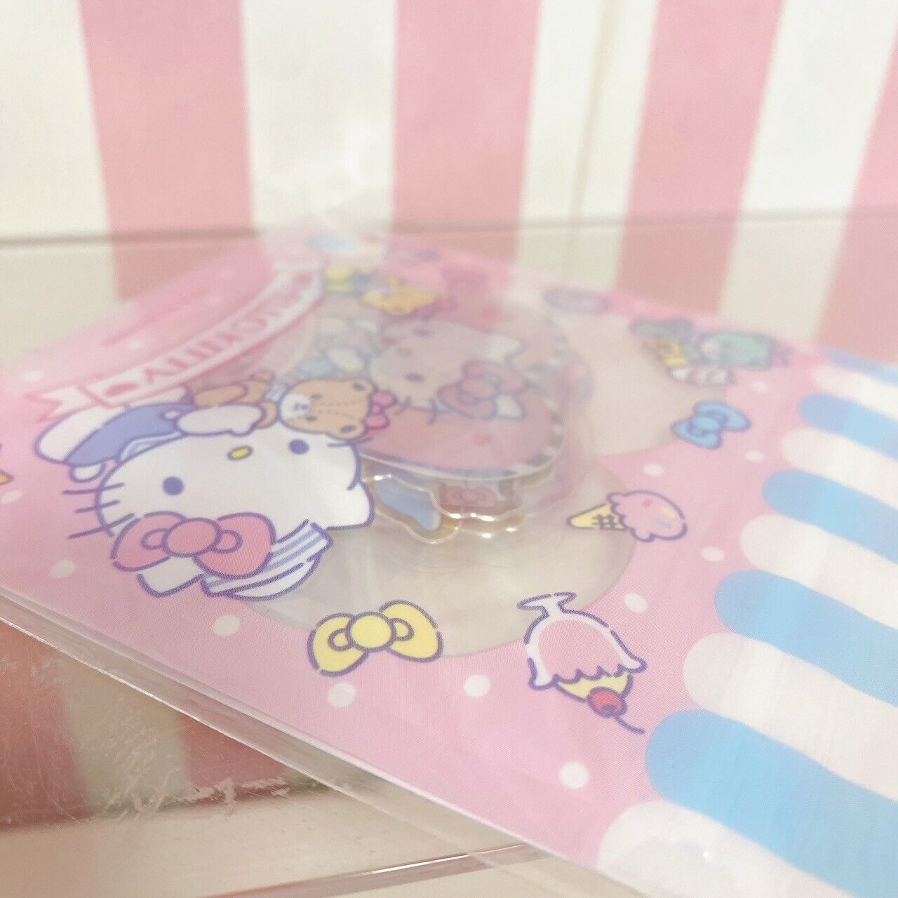 Sanrio Hello Kitty Sticker Memo Pad Notepad Mini Umbrella Set Stationery Pink