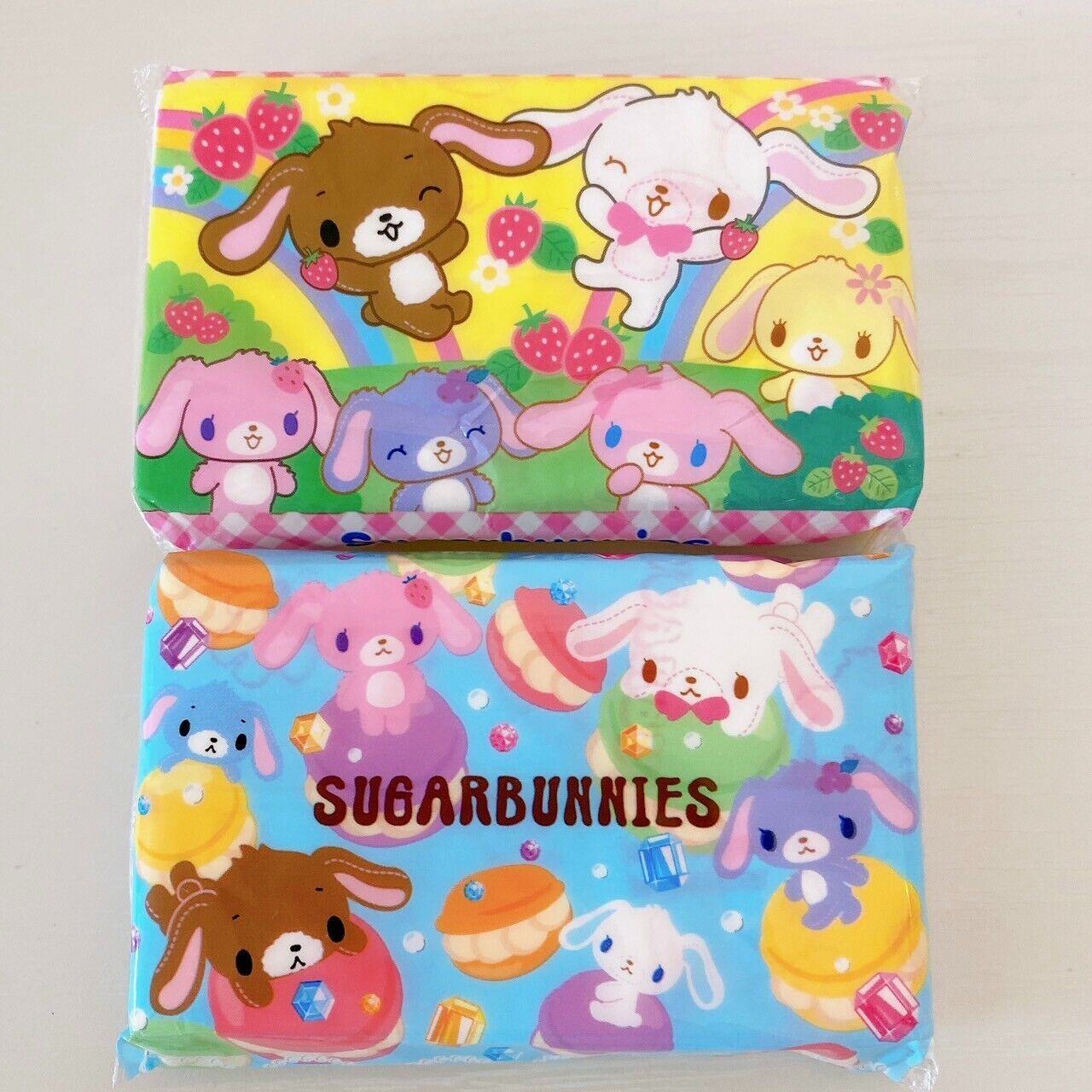 Sanrio Sugarbunnies Bunnies Pocket Tissue Set Mini Shirousa Kurousa Rabbit Rare