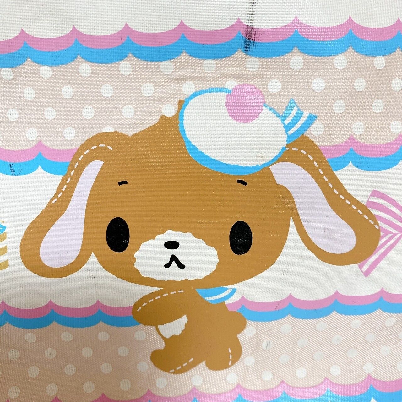 Sanrio Sugar Bunnies Tote Bag Lesson Bag Ribbon Shirousa Kurousa Kawaii Used