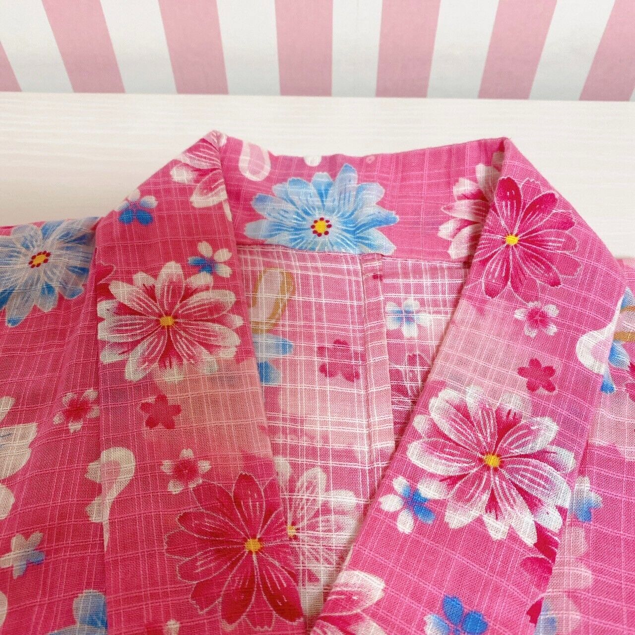 Sanrio Sugar Bunnies Yukata 130cm Informal Summer Kimono Pink Shirousa Kurousa