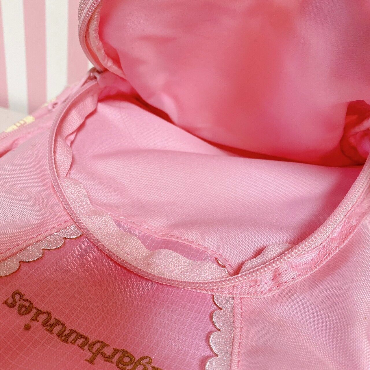 Sanrio Sugar Bunnies Backpack Rucksack Bag School Kids Pink Sweets Biscuit Rare