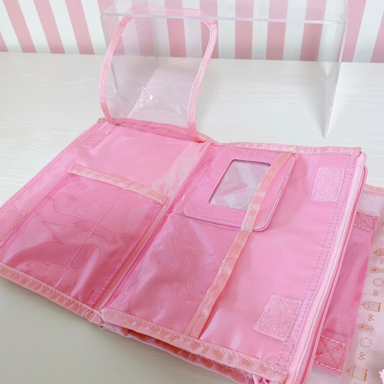 Sanrio Sugar Bunnies Pouch Pink Shirousa Kurousa Handbag Bag Travel Kawaii Rare