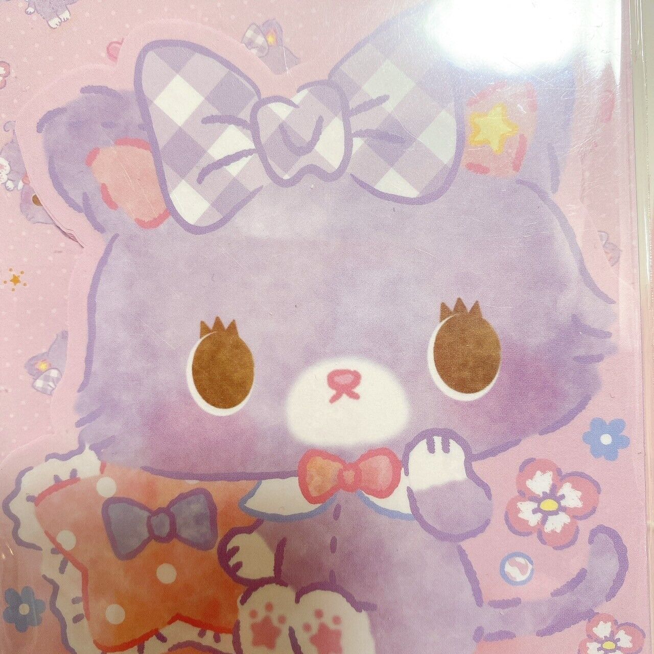 Sanrio Mewkledreamy Memo Pad Notepad Pochi Bag Set 2 Purple Ribbon Stationery