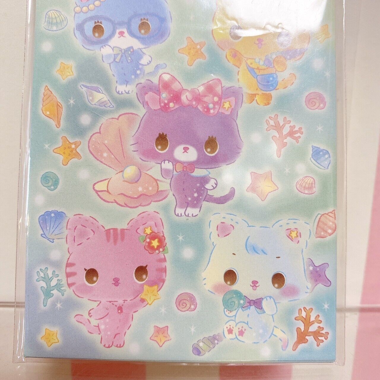 Sanrio Mewkledreamy Memo Pad Notepad Pochi Bag Set 2 Purple Ribbon Stationery