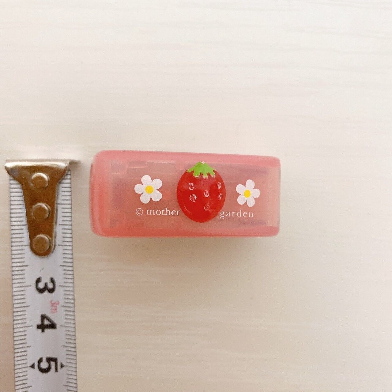 Mother Garden Mini Stapler Stationery Pink Strawberry Flower Small Kawaii Rare