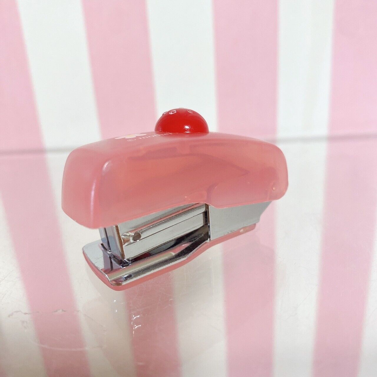 Mother Garden Mini Stapler Stationery Pink Strawberry Flower Small Kawaii Rare