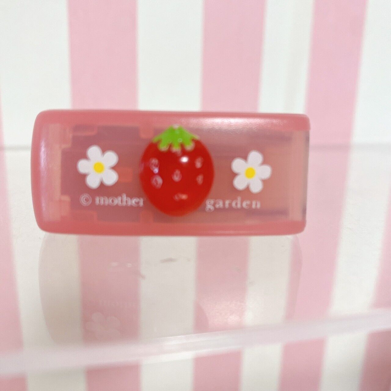 Mother Garden Mini Stapler Stationery Pink Strawberry Flower Small Kawaii Rare