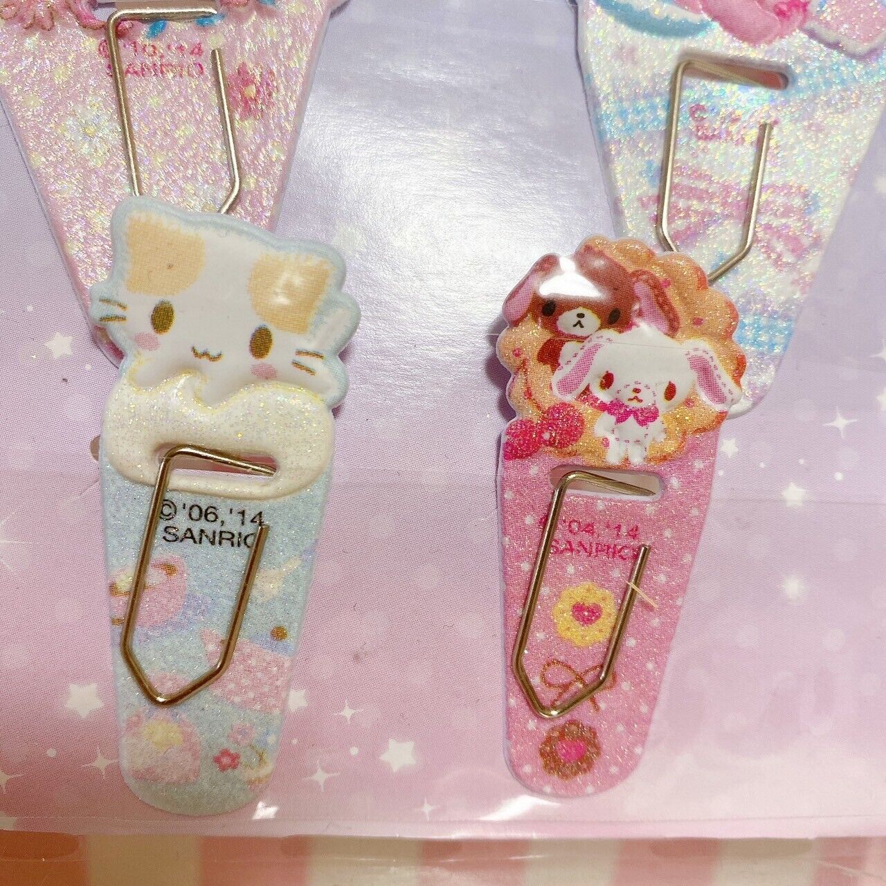 Sanrio Character Clip Set Sugar Bunnies Kuromi Charmmy Kitty Cinnamoroll Kawaii