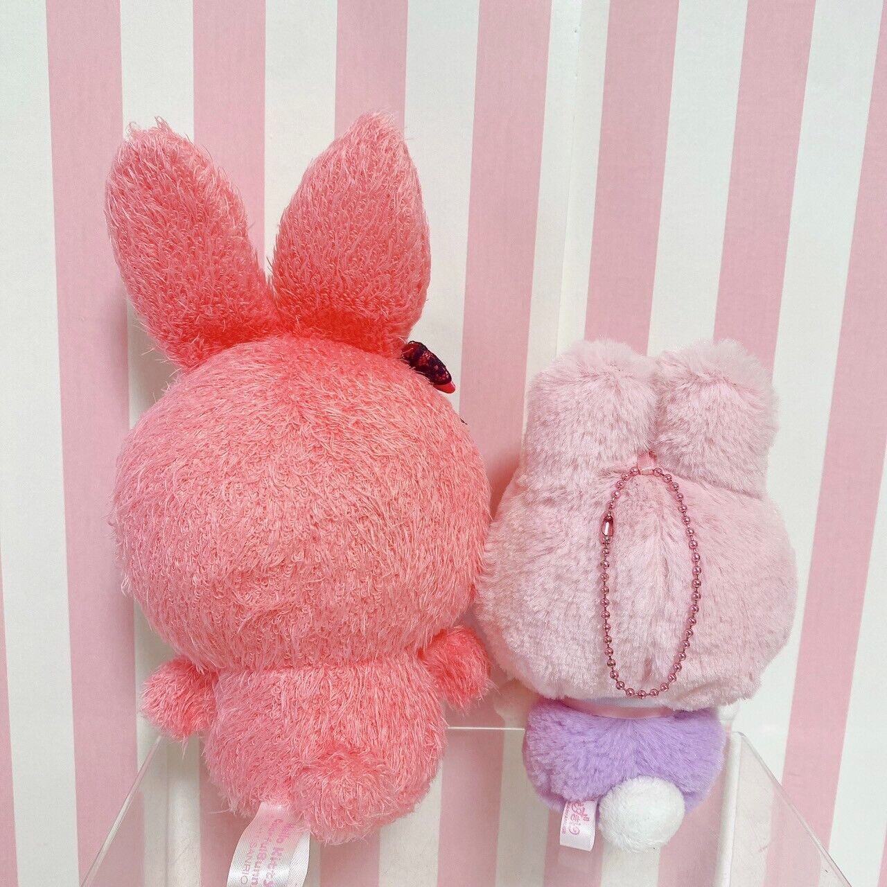 Sanrio Hello Kitty Usazukin Plush Soft Stuffed Toy Set of 2 Pink Rabbit Kawaii