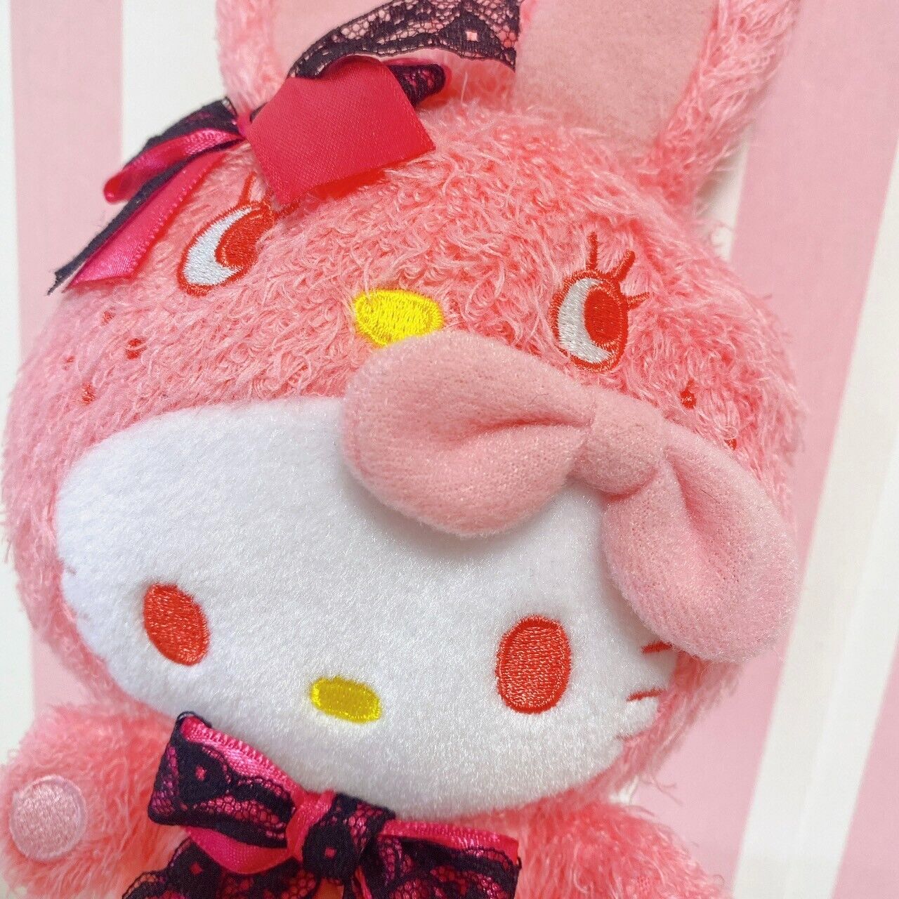 Sanrio Hello Kitty Usazukin Plush Soft Stuffed Toy Set of 2 Pink Rabbit Kawaii