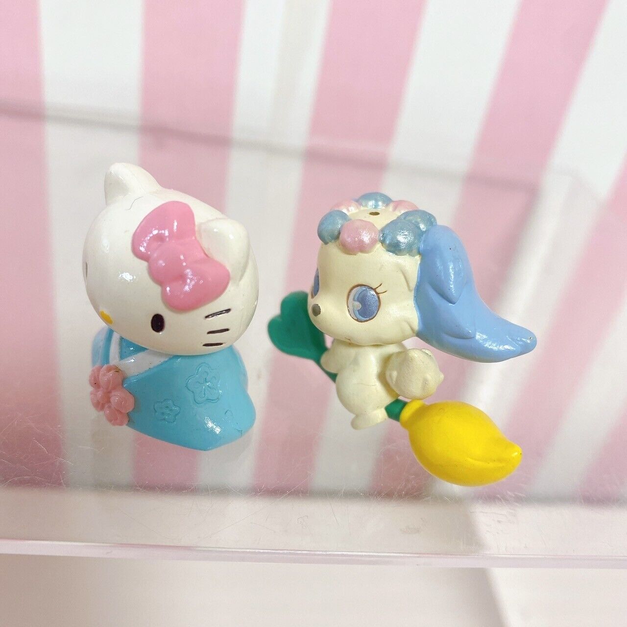 Sanrio Sugar bunnies Jewelpet Hello Kitty Figure Blueberryusa Komugiusa 4Set Toy