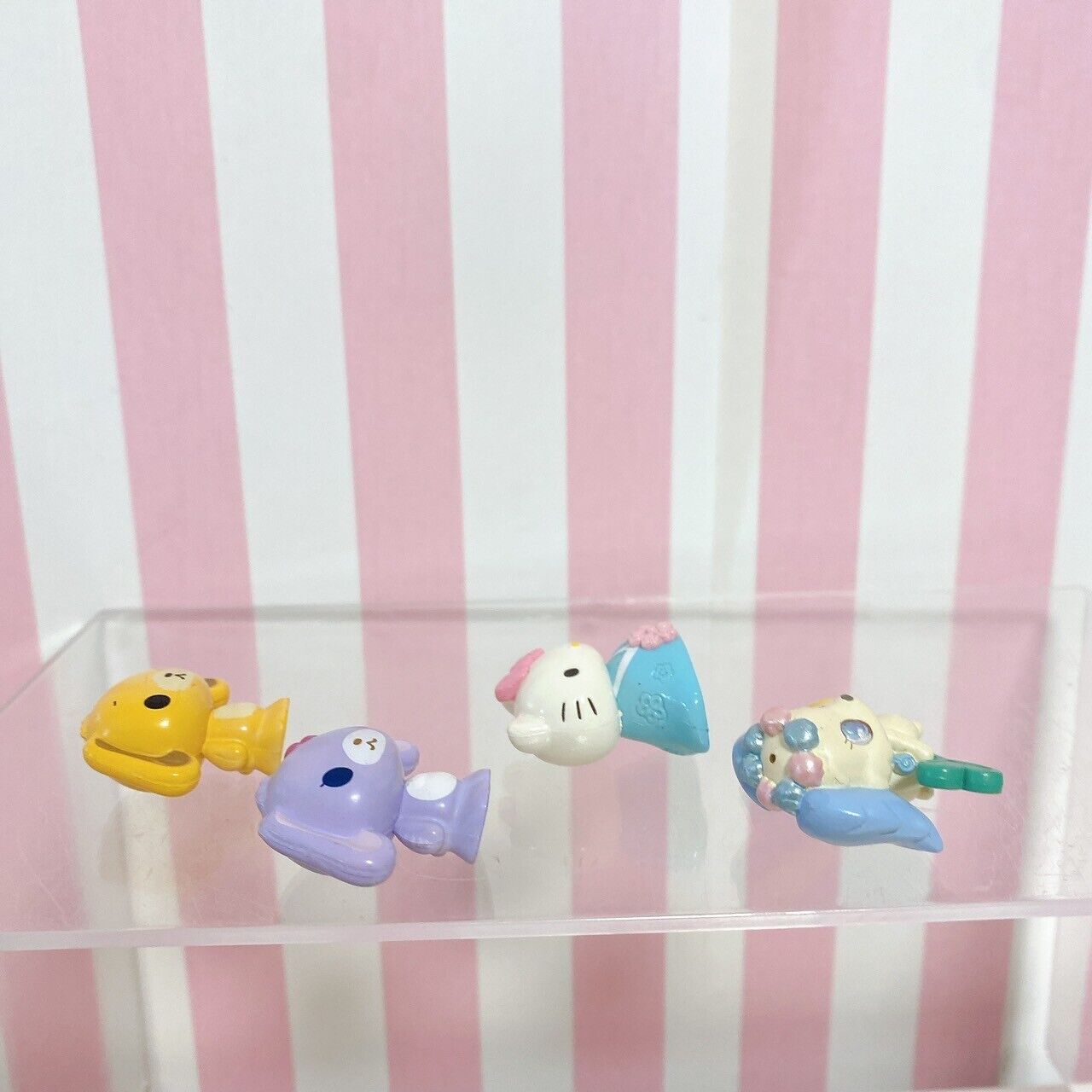 Sanrio Sugar bunnies Jewelpet Hello Kitty Figure Blueberryusa Komugiusa 4Set Toy