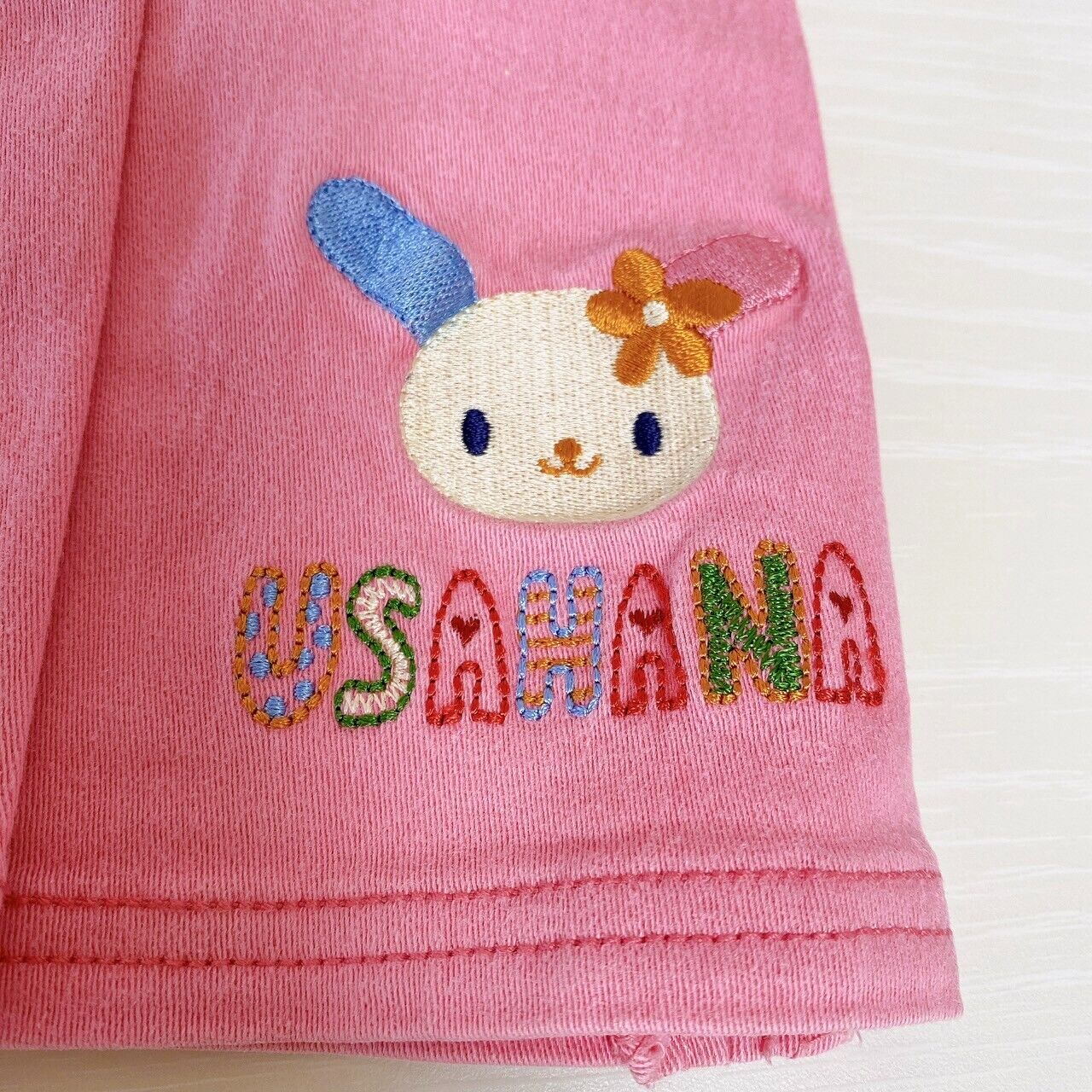 Sanrio Usahana Denim Skirt Pink 120 Size Sugar Land Kawaii Kids Rabbit Character