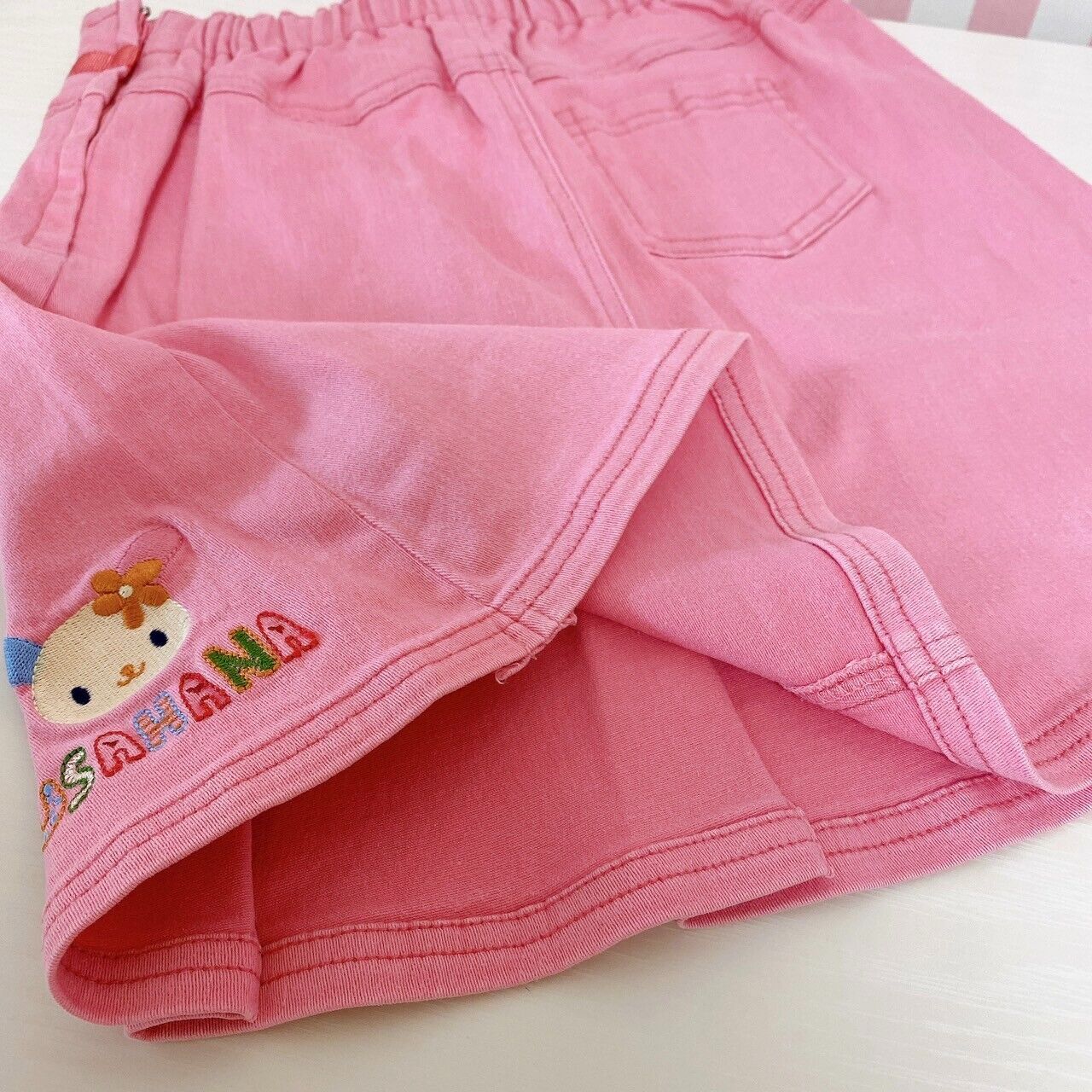 Sanrio Usahana Denim Skirt Pink 120 Size Sugar Land Kawaii Kids Rabbit Character