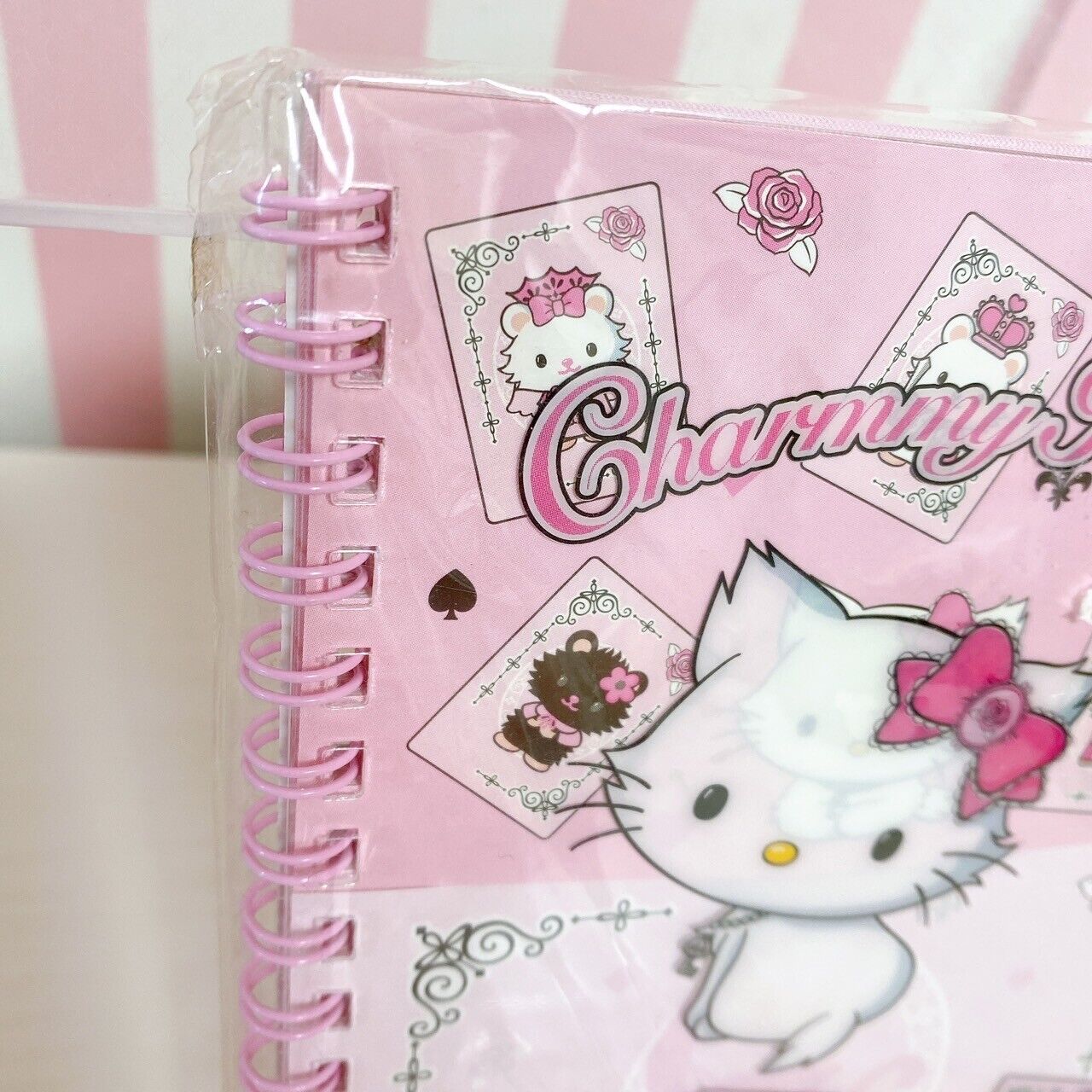 Sanrio Hello Kitty Charmmy Charmy Kitty Set 4 Pink Ring Note Sticky Stationary