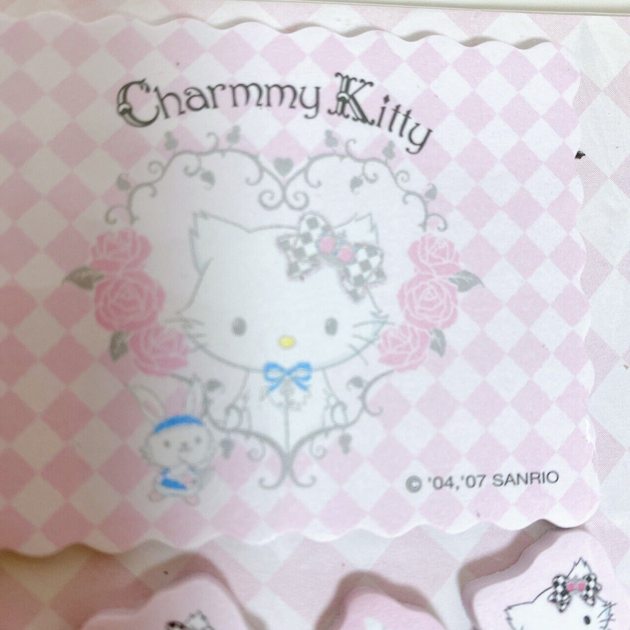 Sanrio Hello Kitty Charmmy Charmy Kitty Set 4 Pink Ring Note Sticky Stationary