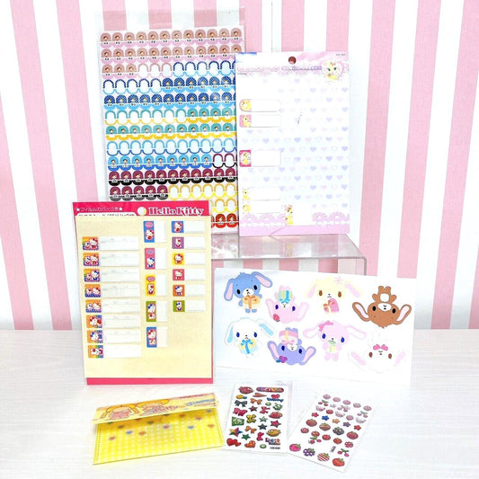 Sanrio Sugar Bunnies Sticker Flake Seal Shirousa Kurousa Patty & Jimmy Kawaii