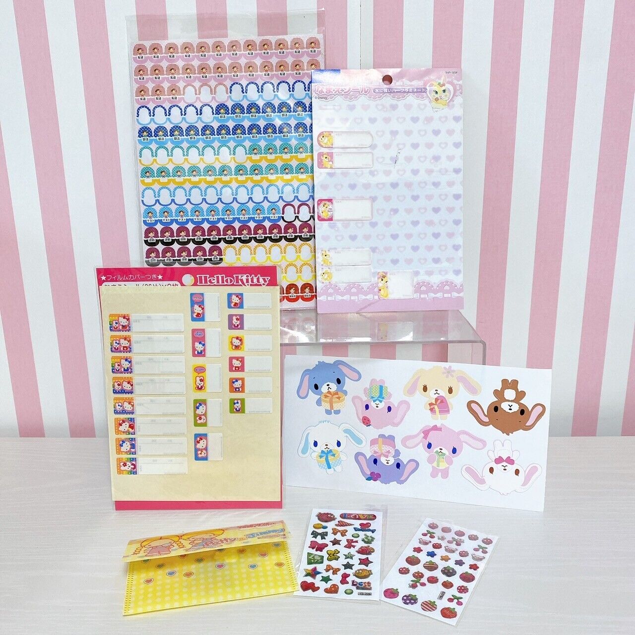 Sanrio Sugar Bunnies Sticker Flake Seal Shirousa Kurousa Patty & Jimmy Kawaii