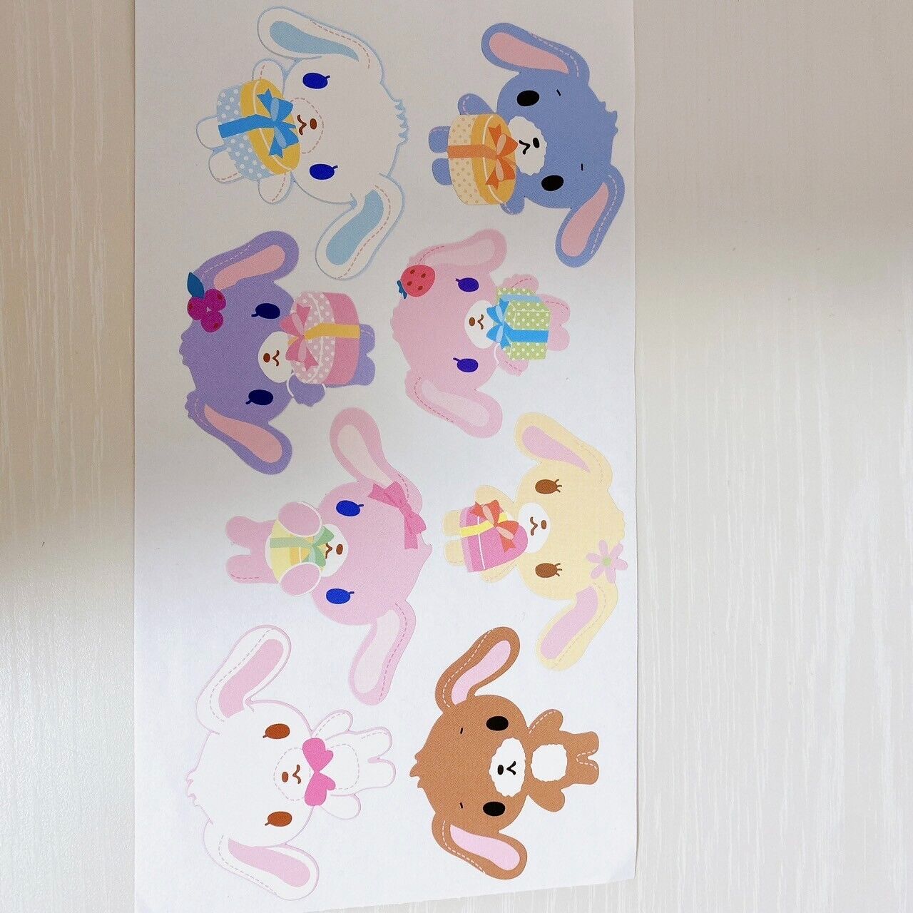 Sanrio Sugar Bunnies Sticker Flake Seal Shirousa Kurousa Patty & Jimmy Kawaii