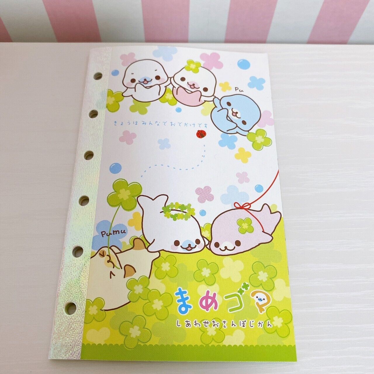 San-X Mamegoma Sticker Collection Book 5 Set Cake Clover Character Kawaii Rare