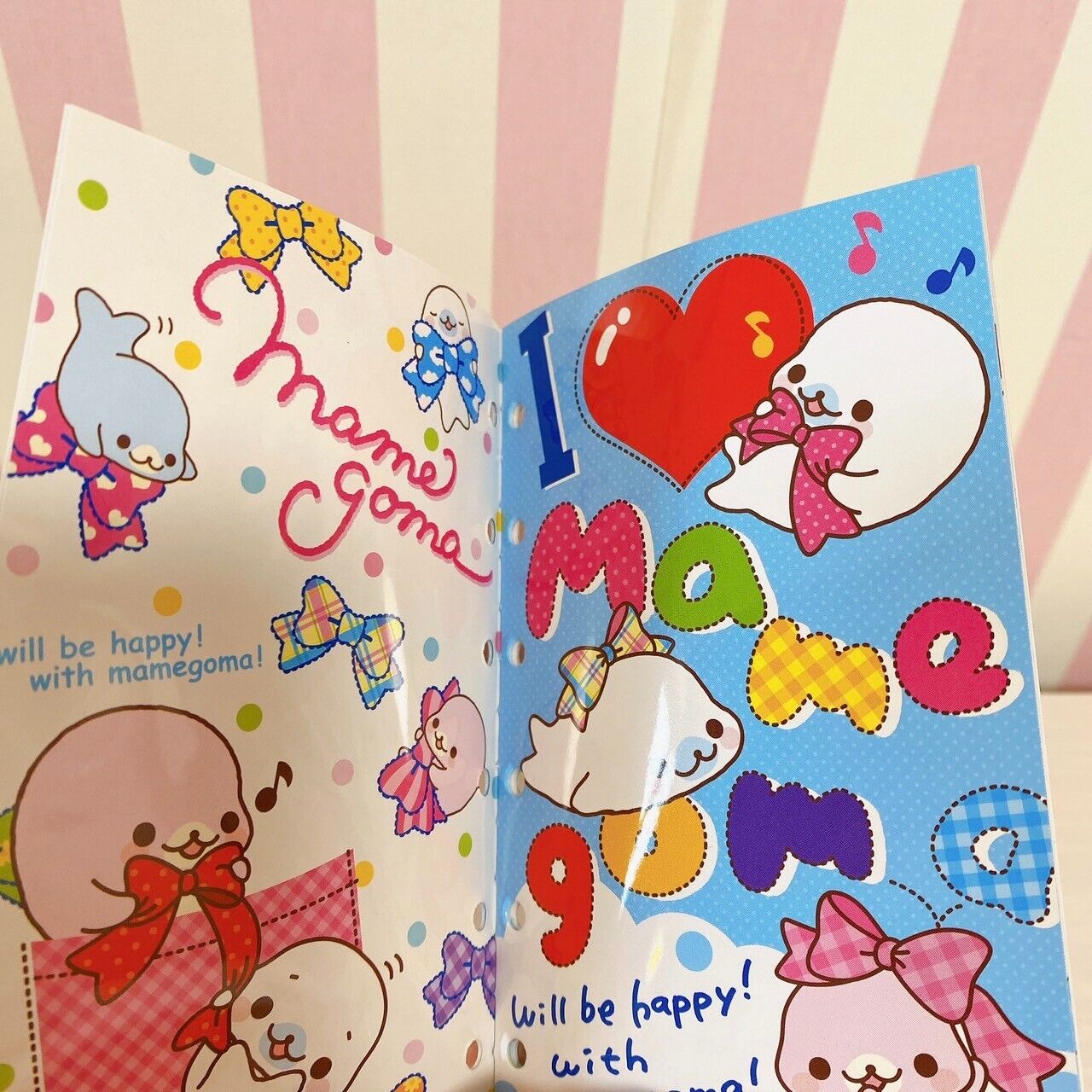 San-X Mamegoma Sticker Collection Book 5 Set Cake Clover Character Kawaii Rare