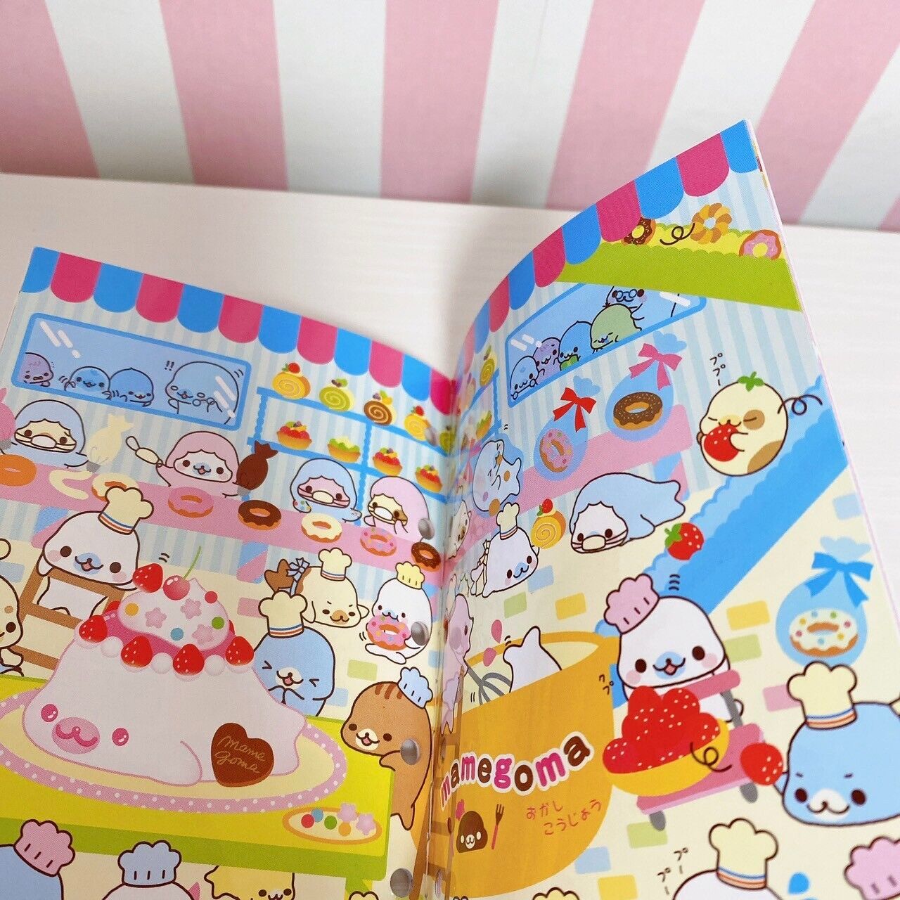 San-X Mamegoma Sticker Collection Book 5 Set Cake Clover Character Kawaii Rare