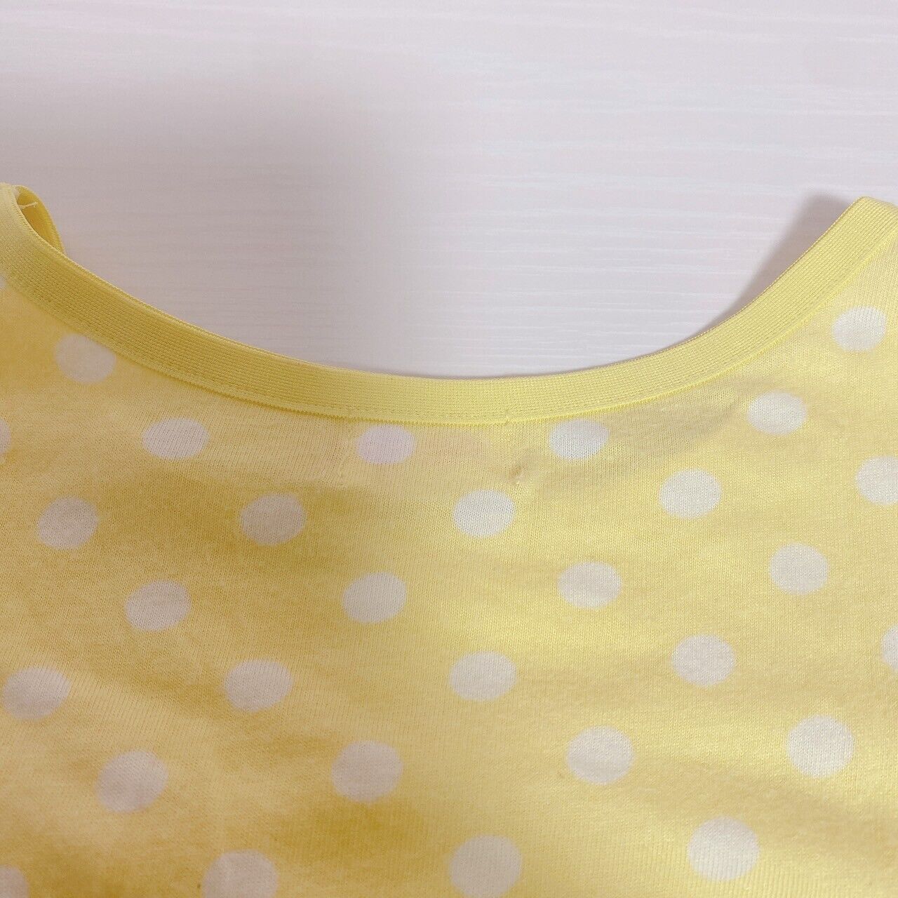 Mezzo Piano T-shirt Tops 130 Size Yellow Ribbon Short Sleeve Sequins Kawaii Kids