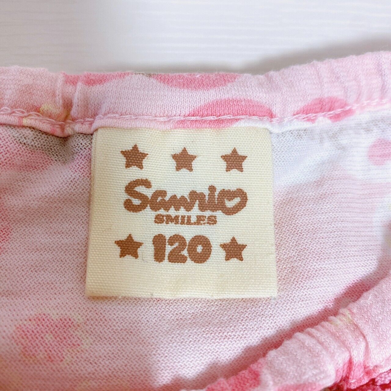 Sanrio Sugar Bunnies Summer Pajamas Kids 120cm Pink Ribbon Shirousa Kurousa Rare